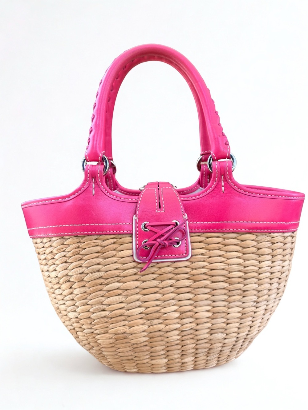 Coach Y2k Vintage 6270 Butterfly Wicker & Leather Sat… - Gem